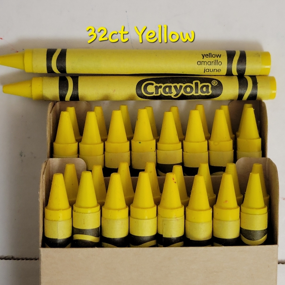 (32) Crayola Crayons(Yellow) Single Color Bulk Lot